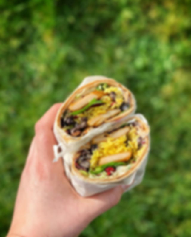 Holding a Burrito